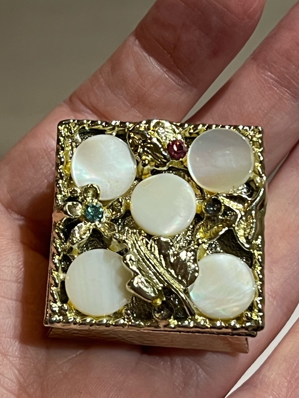 Brass Embellished Trinket Box